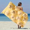1pc Ultra-Soft Microfiber Beach Towel with Adorable Chick Print Quick-Dry,Lightweight for Pool,Bath,Camping,Travel,Yoga Fitness