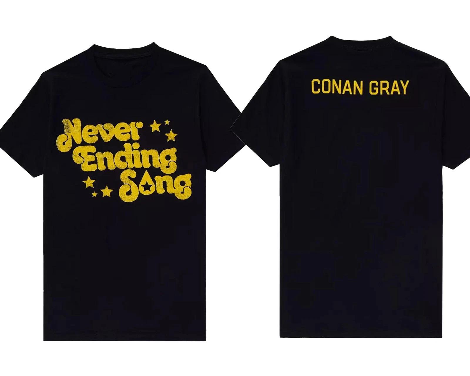 Conan Gray Never Ending Song Text Boyfriend Fit Girls T-Shirt S-5XL S