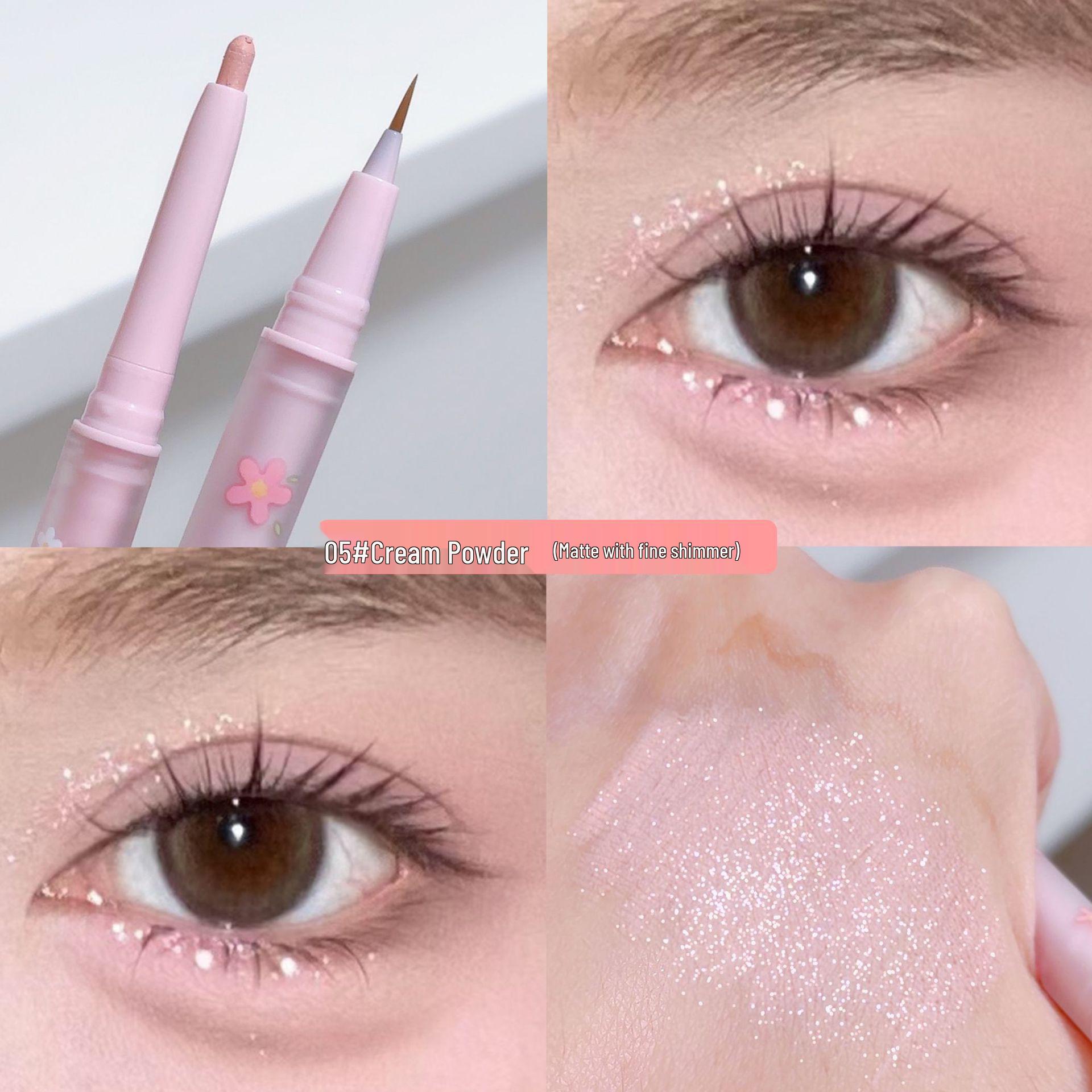 

Двусторонний карандаш для эгё саль двойного назначения: подсвечивает веки, подчеркивает область под глазами, хайлайтер-карандаш с тонким матовым наконечником 2-в-1, осветляющие тени-стик. 0.3g