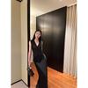 Clear old money, Tencel linen v-neck sleeveless light knitted design vest top