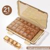 7-Day Moisture-Proof Pill Organizer: Sealed, Compartmentalized, Dustproof, with Lid for Convenient Storage