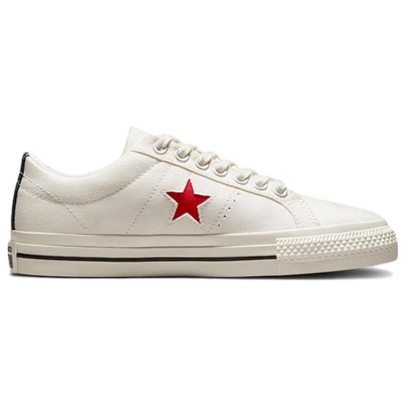 COMME DES GARCONS SHIRT x Converse One Star Lona Clássico Casual Antiderrapante Resistente ao Desgaste Leve Cano Baixo Sapatos de Skate Unissex Branco