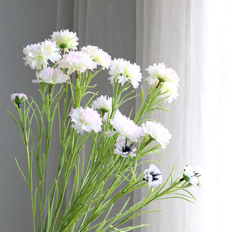 3 Forks/Bouquet Artificial Flower Silk Cornflower Fake Flowers Artificial Plant Decorative Flowers Home Decor Wedding Decor