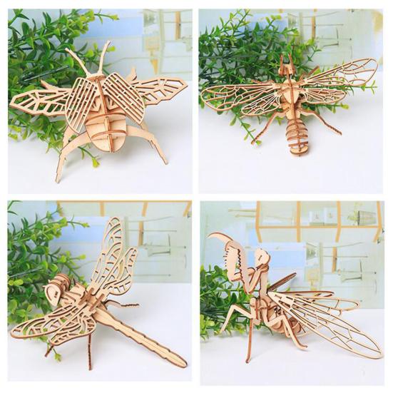 3D-tre Sommerfugl Insekt Modell Puslespill DIY Montering Håndverk Utdanning Barneleke