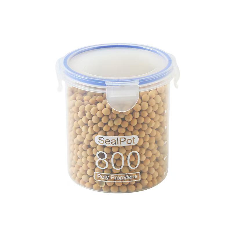 Feuchtigkeitsdichter transparenter Getreideaufbewahrungsbehälter mit Deckel – Schimmelresistentes Küchenorganisationsglas