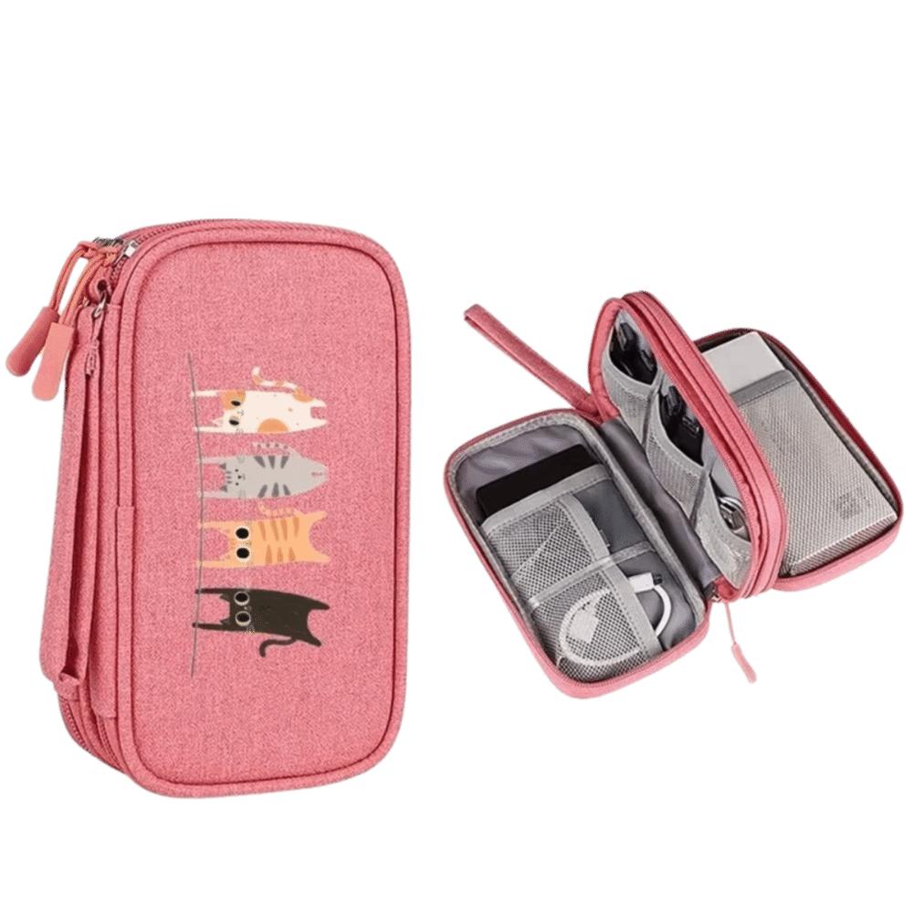 Double-layer Phone Charger Bag Multifunctional Digital Accessorie Bag New Travel Handbag
