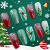 Christmas Europe and the United States Best-selling Nail Art Wear Nail Sweet and Cute Christmas Tree Glitter Medium and Long Nail Wear