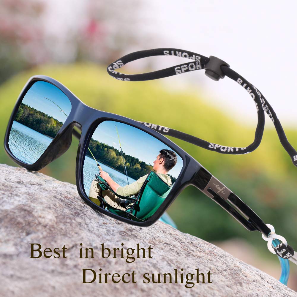Polarized Sunglasses for UV Gradient Black Blue Mirror Designer Model [INFI] Fishing, Driving, Sports, Running, Protection, Men's & Women's, Frame,