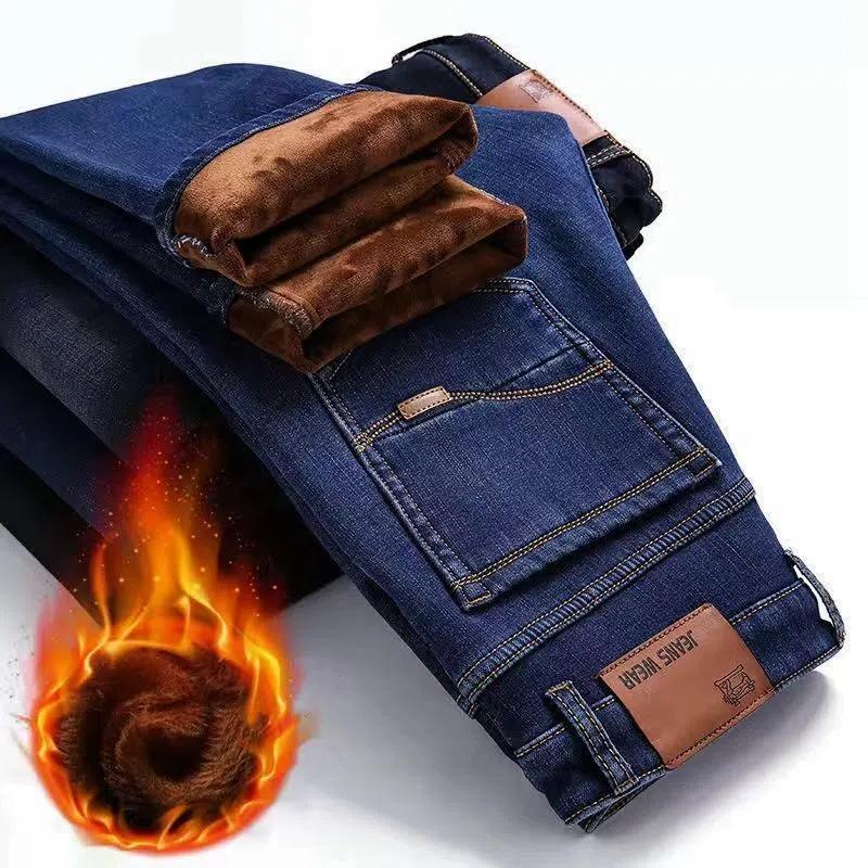 Warme Jeans für Herren, Winter-Stretch-Jeans