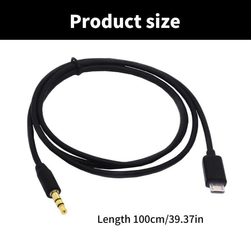 Micros USB To 3.5mm Audios Output Cable Male To Male Car Auxs Extension Cord for S4i9500 I9600 NOTE2 N7100 NOTE3 Phones