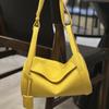 New Pen Holder Bag First Layer Cowhide High-end Pillow Bag Women's Underarm Bag Single Shoulder Messenger Bag Women's