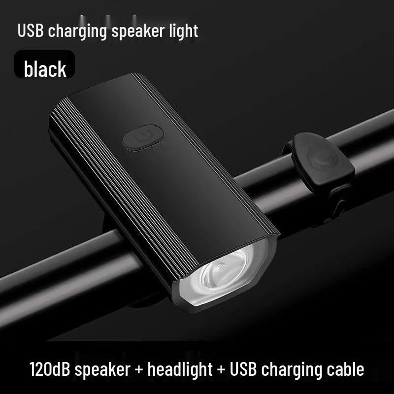 Rechargeable Bicycle Headlight & Horn for Night Mountain Biking