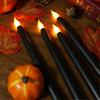 4 Pcs Flameless Taper Candles Battery Powered Candle Lights LED Taper Candles  Holiday Decor