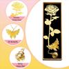 1 Set With Gift Box Golden Rose Bookmarks Classic Style Metal Bookmark   Student