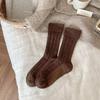 Twisted Wool Socks for Women's Autumn and Winter Mid-calf Socks, Thickened, Warm and Comfortable Plush Socks