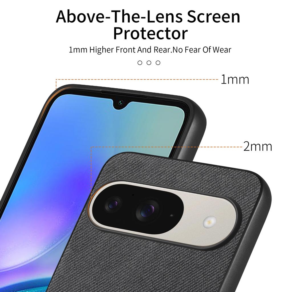 For Google Pixel 10 Pro/10/9 Pro/9 Leather Phone  Back Cover with Cloth Texture