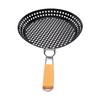 Grilling Skillet Stainless Steel Round Shape Foldable Vegetable Grill Basket for Camping Commercial