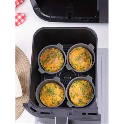 2/4Pcs Ramekins For Air Fryer Silicone Large Muffin Cases Nonstick Egg Poacher Silicone Mould Bakeware Easy Release Baking