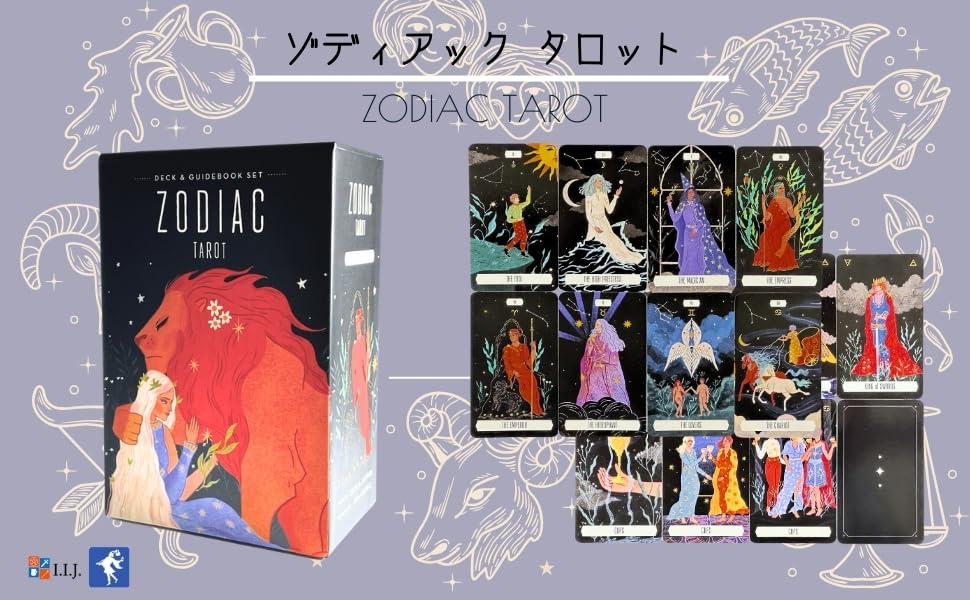 Zodiac Waite 78 Tarot with Japanese Authentic I.I.J Tarot, Edition, Cards, Reading, Instructions,