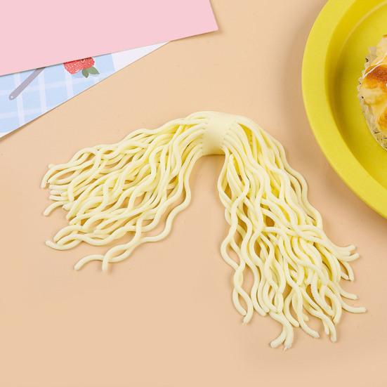 2Pcs Stress Relief Noodles Toy Soft TPR Elastic Rope Fidget Toy Kids Teens Adults Portable Decompression Simulated Spaghetti Stretch Sensory Toy