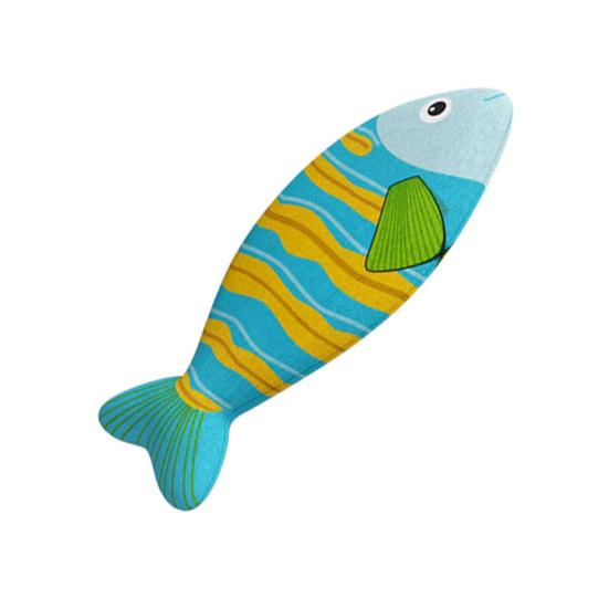 Ocean Fish Cat Toy Fabric Colorful Saury Cat Chew Toy Soft Stuffed Fish Kitten Kicker Teething Toy for Indoor Cats Boredom Relief