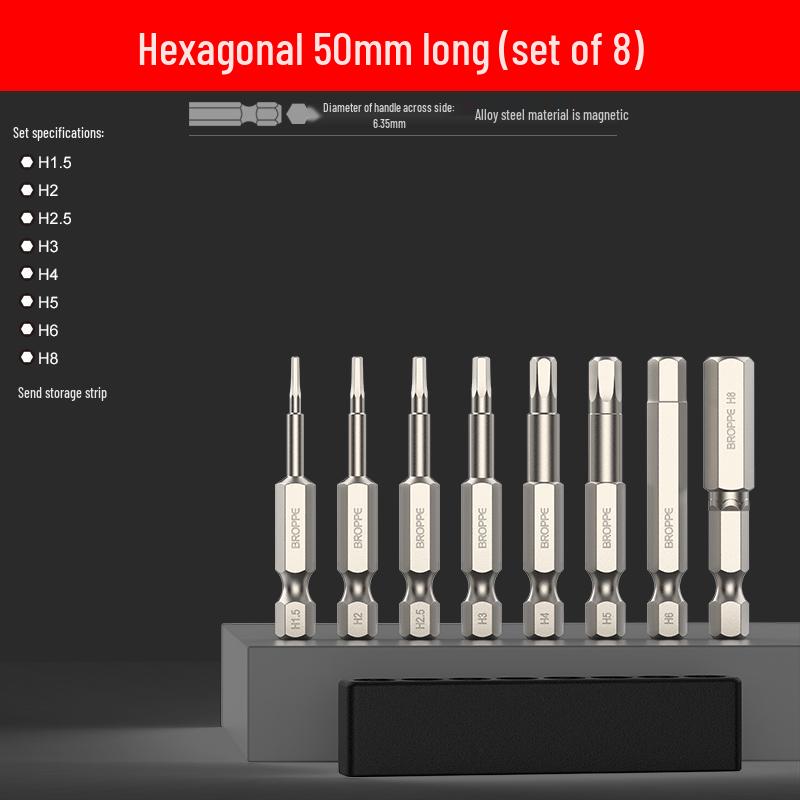 

BROPPE Electric Magnetic Hex Socket Screwdriver & Drill Driver Bits