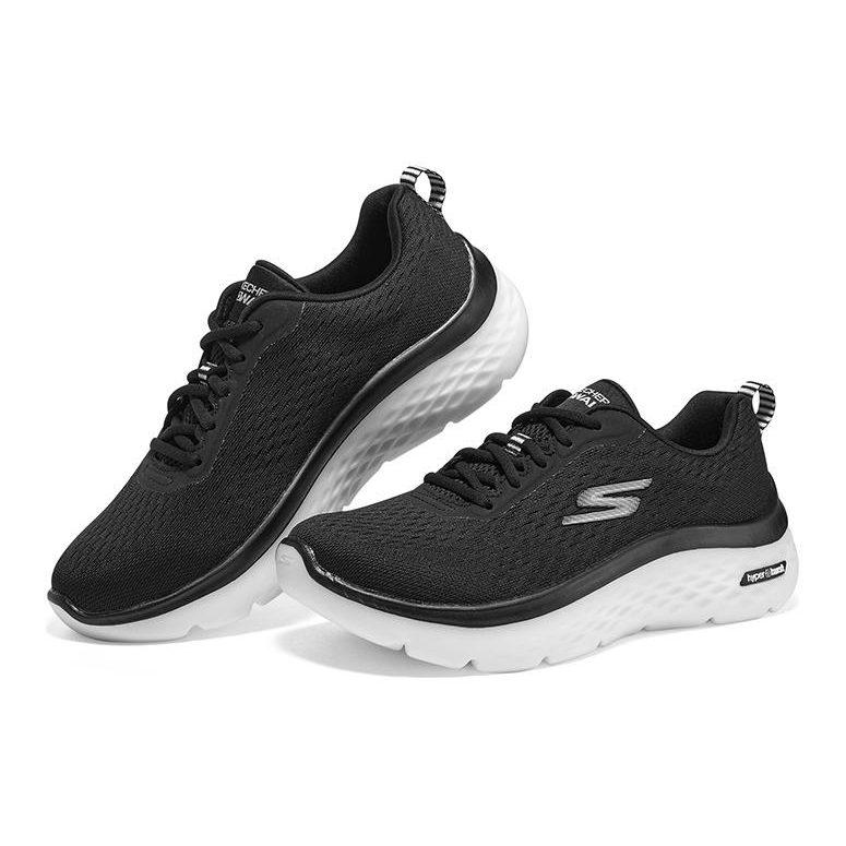 Skechers Go Walk Hyper Burst Low Top Running Shoes Women's Black White 124275-BKW