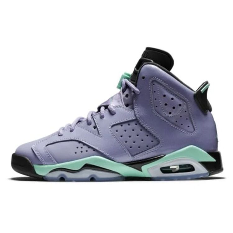 

Детские кроссовки Air Jordan 6 Retro GG Iron Purple Bleached-Turq-Blck 543390-508