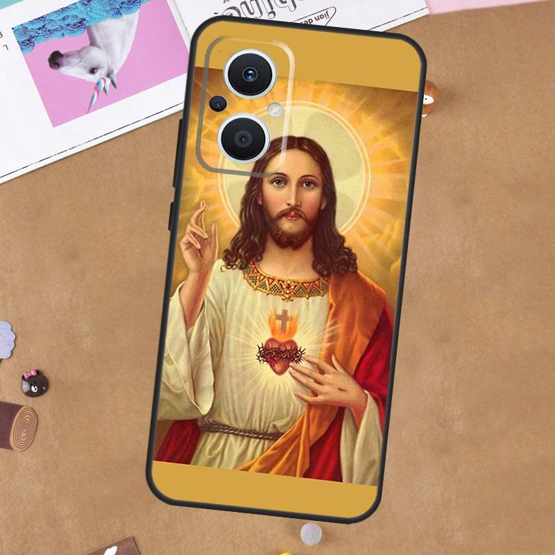 God Jesus For OPPO Reno 11F 12F 13F 14F 10 11 12 13 14 Pro 7 8 Lite 8T OPPO Find X5 X6 X8 X9 Pro Case