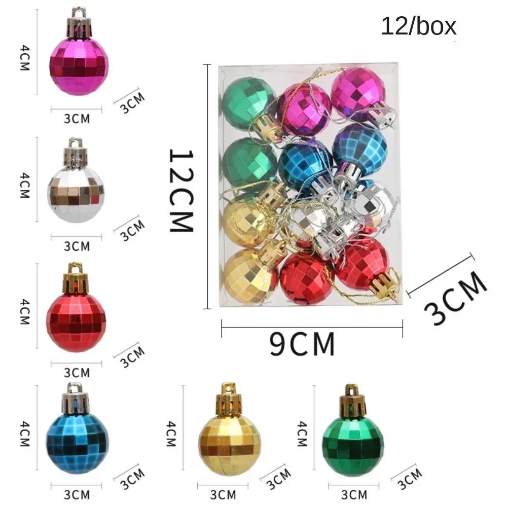 6PCS Red Christmas Hanging Decoration Electroplated Stawberry Christmas Tree Ornament Party Supplies Shopwindow Xmas Baubles 7