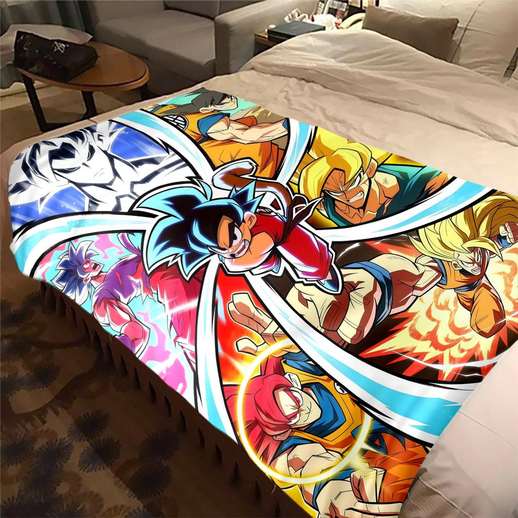 1PC DRAGON BALL  Print Flannel Blanket, High quality All Seasons, Home Decor, Warmth and Comfort, Perfect for Christmas Gifts