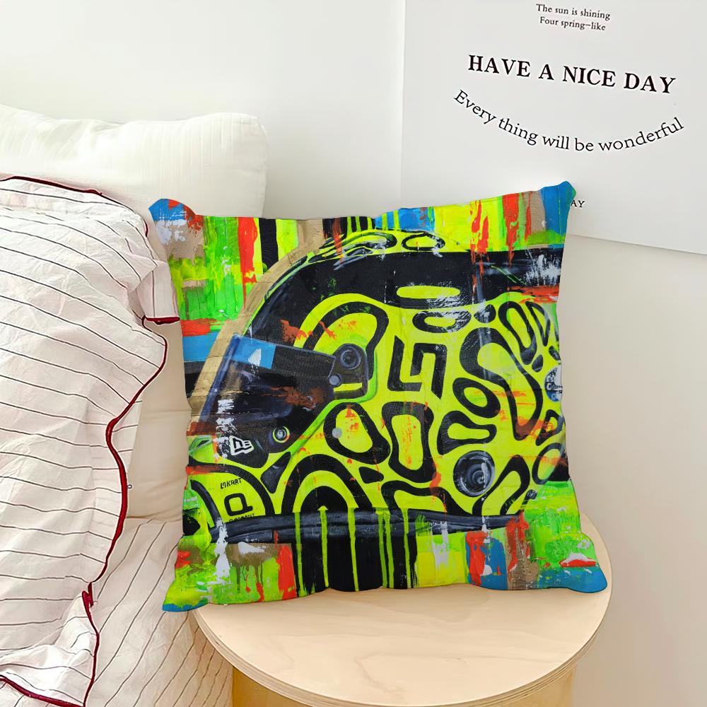 

Наволочка для подушки Motion Racing для дивана, гостиной, спальни, изголовья, спинки, подушки L-Lando N-Norris-Logo, квадратная подушка для сна 40x40CM