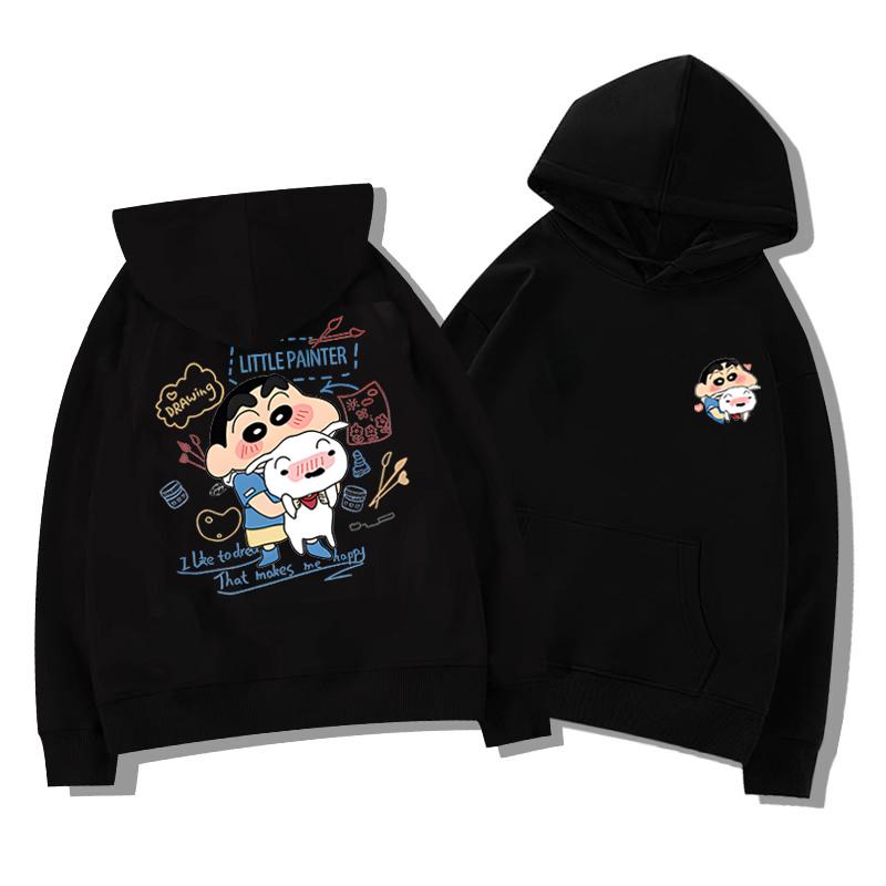 Early Autumn Korean Style Loose Crayon Shin-chan Oversized Women's Hoodie