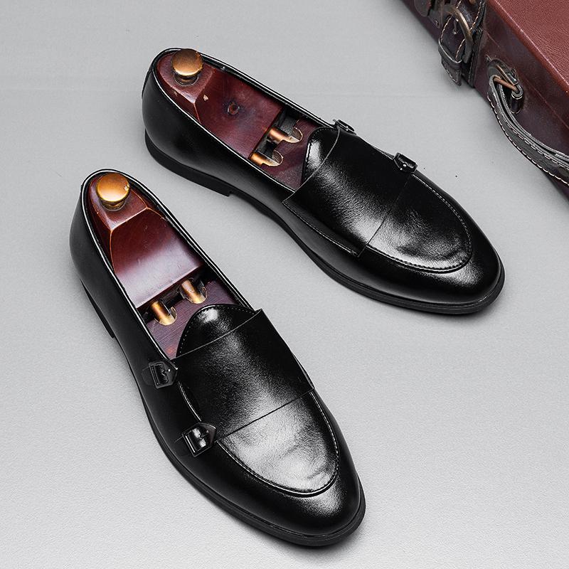 Classic Black Men's Luxury Loafers Big Size 47 Casual Men Leather Shoes Designer Business Formal Dress Shoes Men Flats Moccasins