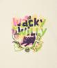Wacky Willy Spray Graphic Zip-Up Hoodie Cream