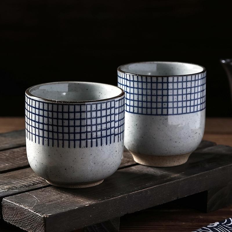 Japanese Tea Cup Coarse Pottery Coffee Cup Terracotta Matcha Water Cup Stackable Ceramic Cup Tea Cup