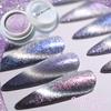 NICOLE DIARY Aurora Cat Magnetic Nail Powder Blue Purple Glitter Pearl Pigment For UV Gel Polish Dust Nail Supplies