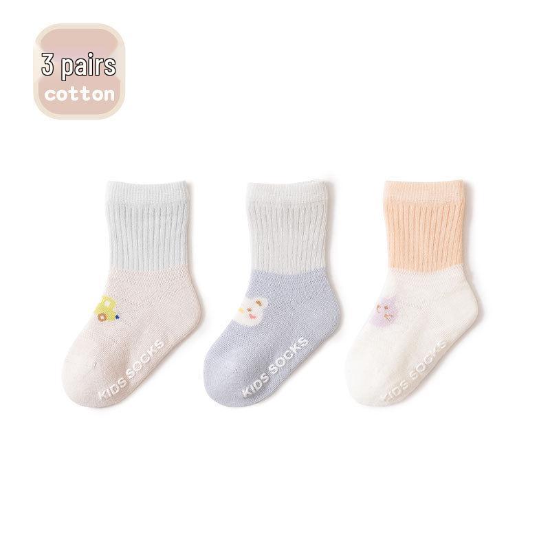 Non-slip Summer Mesh Baby Socks – Seamless, Lightweight, Loose Cuff, Class A Cotton