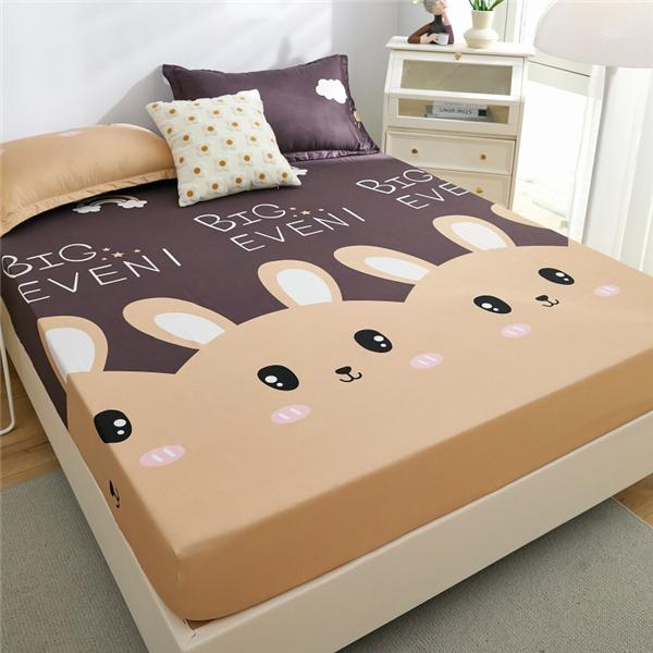 Huidvriendelijke katoenen bedrukte waterdichte matrashoes All-inclusive ademende baby-urinebeschermingshoes Simmons Stofdichte matrashoes