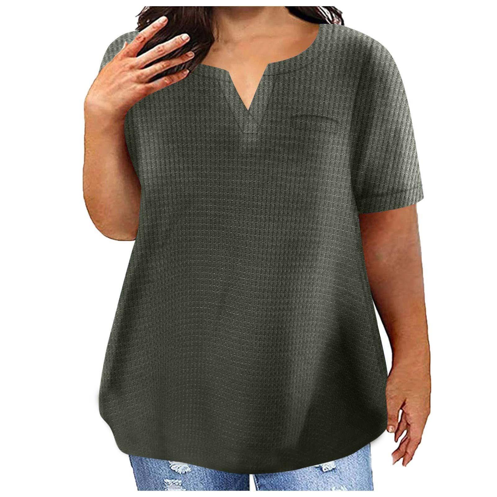 

Womens Plus Size Tops Shorts Sleeve Shirts V Neck Casual Clothing Clothes Tops XXXXXL