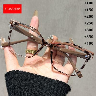 Übergroße Cat-Eye-Lesebrille Damen Leopard Bunter Rahmen Plus Altersweitsicht Brille +1.0 1.5 2.0 2.5 3.0 3.5+4.0 Neu