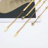 18K Vacuum Electroplated Gold Stacked Bead Chain Snake Bone Chain Women'S Fashion Stacked Titanium Steel Double-Layer Necklace