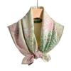 70% Wool 30% Real Silk Scarf For Women Shawls Wraps Foulard High Quality Scarves Pashmina Female Hijab Bandana Kerchief 65Cm