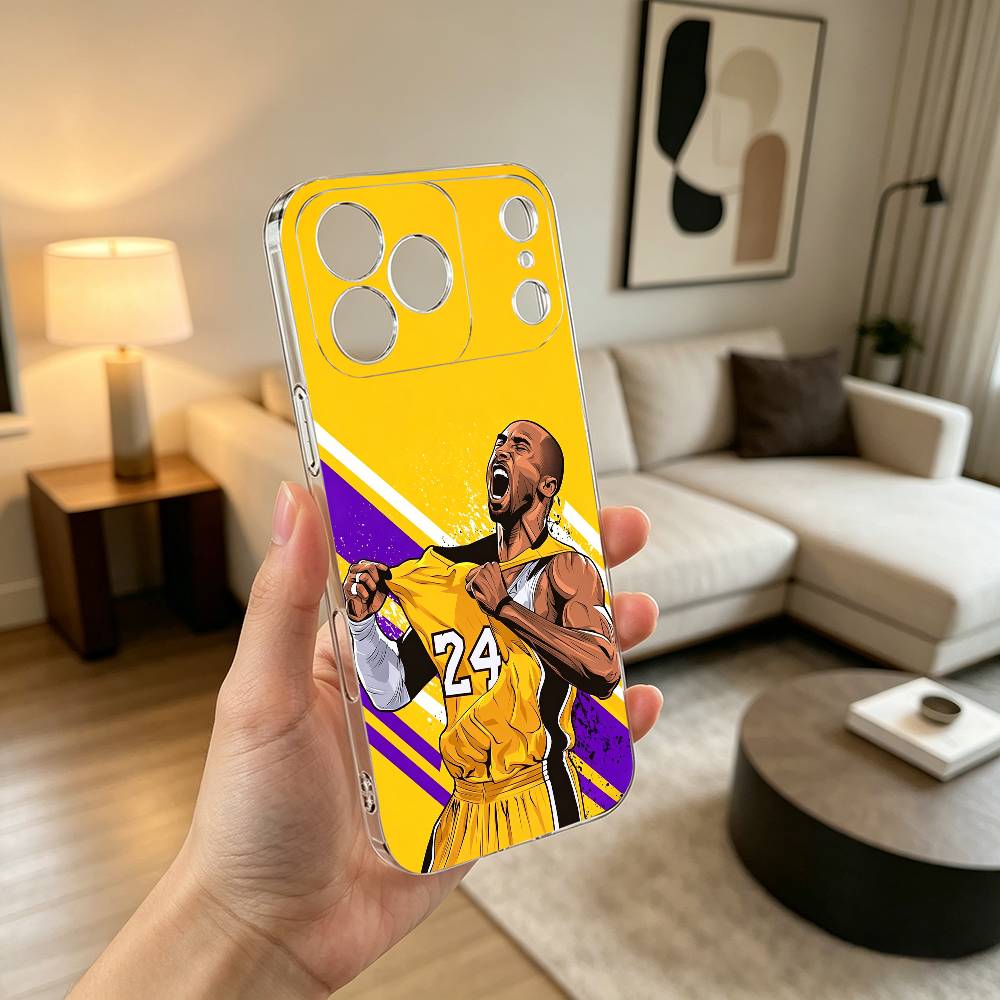Basketball K-Kobe B-Bryant 24 Handyhülle Für iPhone 17 16 15 14 13 12 11 Mini Pro Max Plus Transparente Hülle