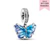 Blue Murano Glass Butterfly Dangle Charm 792698c01