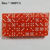 100 Pieces Colored Dices 14mm 6 Sided with Acrylic Material Standard Game Dice Set for Board Games Parties Classroom Math Dice