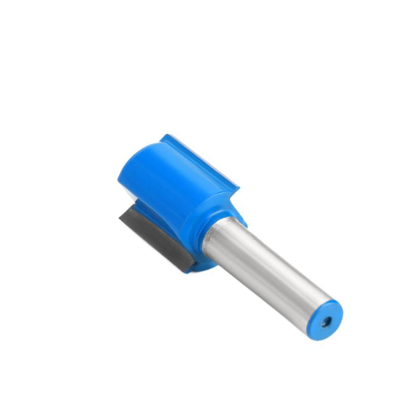 8mm Shank 9-Piece Light Blue Double-Edged Grooving Router Bit Set for Woodworking