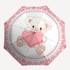 1pc Teddy Bear Heart Pink Automatic Umbrella Portable Home Essential Umbrella, Iron Umbrella Structure Suitable for All Seasons Yy251123132