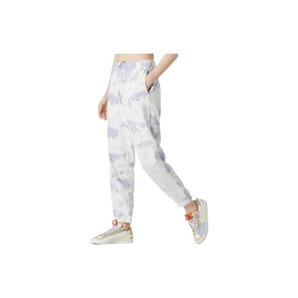 Nike Tie-Dye Drawstring Cuffed Sweatpants Women Bottoms White DM6715-580