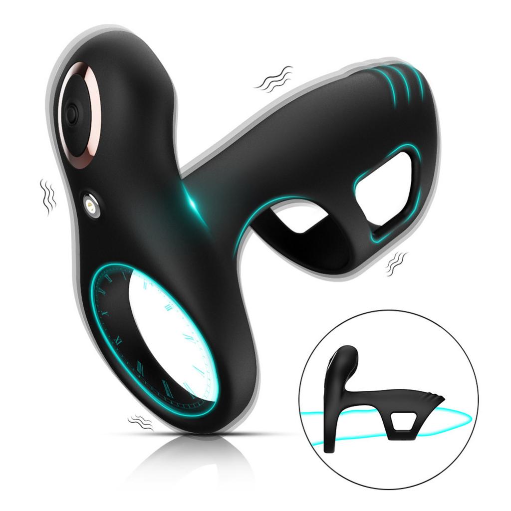 Men's Silicone Rechargeable Wearable Double,vibrating Single,ring Delay Ejaculation Control Ring/ Ring.